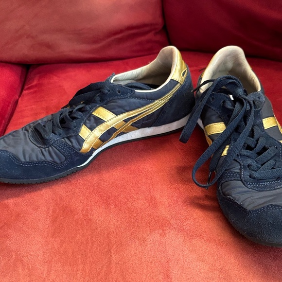 Onitsuka tiger by ASICS Navy and Gold Athletic Sneakers - Picture 1 of 5